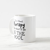 変更できる文字不要プールセラピーのみ コーヒーマグカップ (正面左)