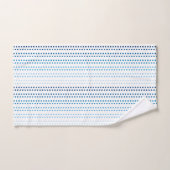 変更できる背景色で青の濃淡 ハンドタオル (ハンドタオル)