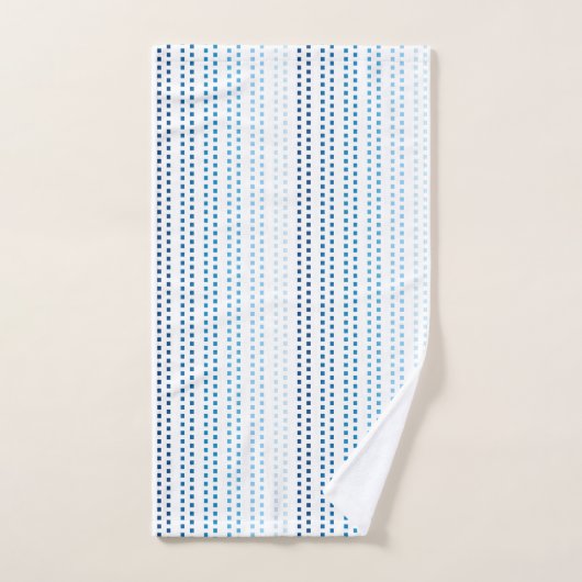 変更できる背景色で青の濃淡 ハンドタオル (ハンドタオル)