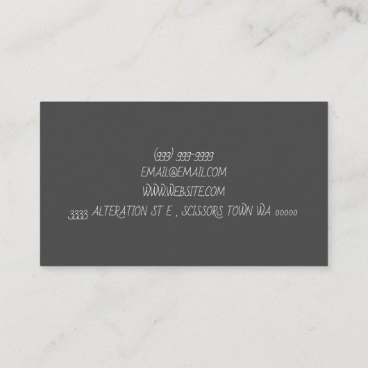 変更と仕立て 名刺 (裏面)