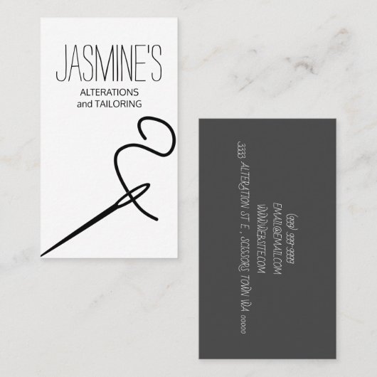 変更と仕立て 名刺 (正面/裏面)