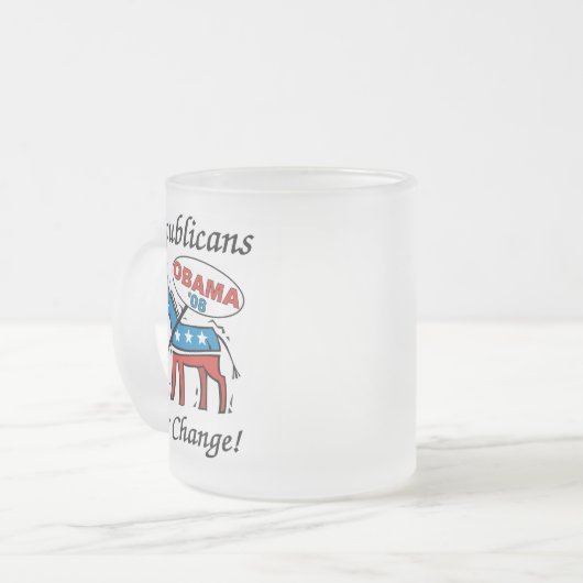 変更によって曇らされるマグのための共和党員 フロストグラスマグカップ (正面左)