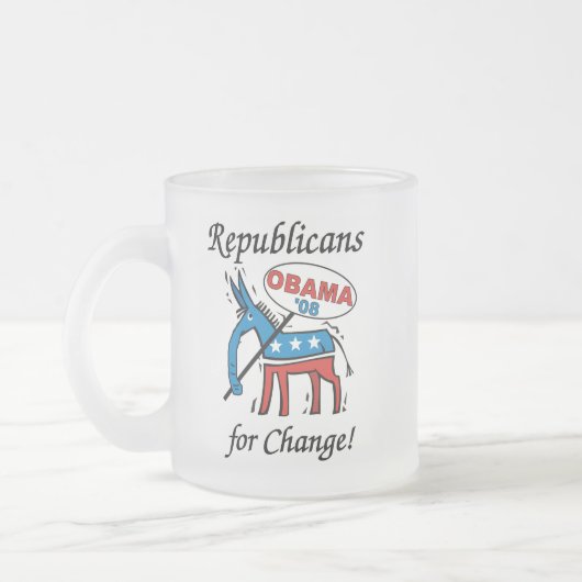変更によって曇らされるマグのための共和党員 フロストグラスマグカップ (左)