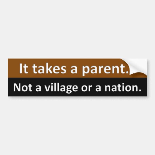 変更のための試みのparenting バンパーステッカー (正面)