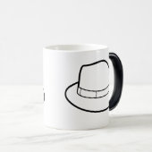 変更の感熱ソフト帽の帽子のマグを着色して下さい モーフィングマグカップ (正面右)