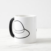 変更の感熱ソフト帽の帽子のマグを着色して下さい モーフィングマグカップ (正面左)