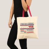 変更の時間 – 投票Yes- 4日間の稼働日 トートバッグ (正面(商品))