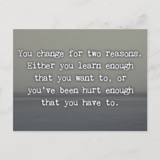 変更の理由は2つ引用文 ポストカード (正面)