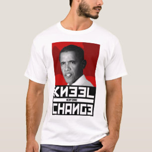変更のTシャツの前のオバマの反KNEEL Tシャツ