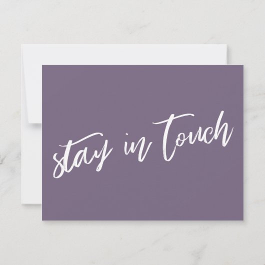 変更はカジュアル新しいアドレスのグレープカードに良い ノートカード (裏面)