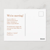 変更は引っ越しのお知らせ用葉書 ポストカード (裏面)