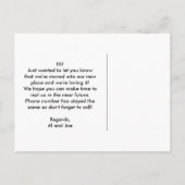 変更は良い動きの発表//黒 案内ポストカード (裏面)