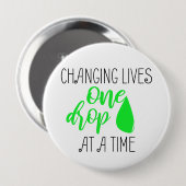 変更は1つの低下- CBDの油ファン一度に住んでいます 缶バッジ (正面&裏面)