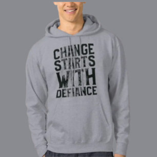 変更はDefinanceフード付きスウェットシャツ パーカ