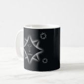 変更イニシャルの追加名、星影の光彩Q R S T コーヒーマグカップ (正面左)