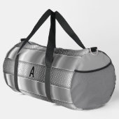 変更イニシャルグレーメタルシャインルック ダッフルバッグ (右コーナー)