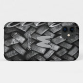 変更イニシャル名を追加Old Car Tires Case-Mate iPhoneケース (裏面(横))