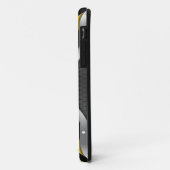 変更イニシャル名前の追加セーフティイエローブラックシルバー Case-Mate iPhoneケース (裏面/左)