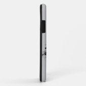 変更イニシャル名前の追加ブラックブラシ正方形 Case-Mate iPhoneケース (裏面/右)