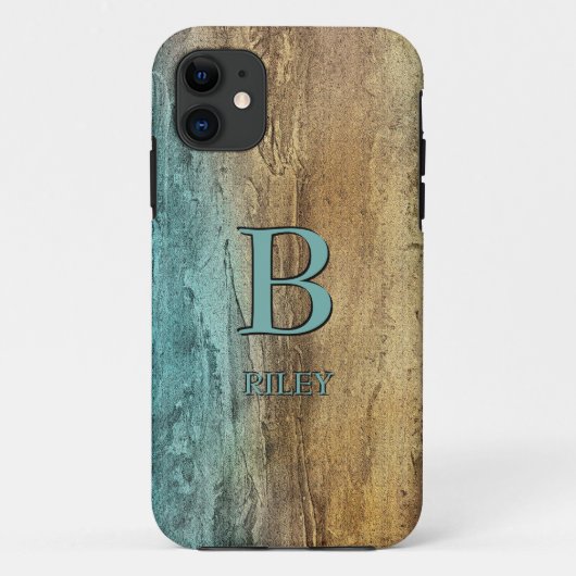 変更イニシャル名前の追加抽象芸術絵を描自然 Case-Mate iPhoneケース (裏面)