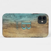 変更イニシャル名前の追加抽象芸術絵を描自然 Case-Mate iPhoneケース (裏面(横))