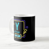 変更イニシャル名前を追加Blue Yellow On Air X Y Z コーヒーマグカップ (正面左)