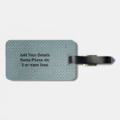 変更イニシャル名前グレー鋼市松模様にプレート ラゲッジタグ (裏面横)