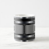 変更イニシャル名前A B C D E F Gメタルバッジ コーヒーマグカップ (中央)