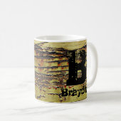 変更イニシャル名前A B C D E F G Rusty Metal, コーヒーマグカップ (正面右)