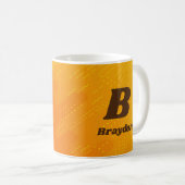 変更イニシャル名前Orange Yellow A B C D E コーヒーマグカップ (正面右)
