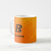 変更イニシャル名前Orange Yellow A B C D E コーヒーマグカップ (正面左)