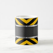 変更イニシャル名前U V W X Y Z Safe Yellowの追加 コーヒーマグカップ (中央)
