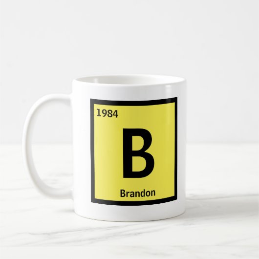 変更イニシャル名年期期間表A B C D コーヒーマグカップ (左)