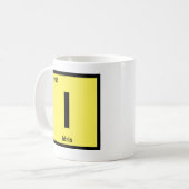 変更イニシャル名年期期間表I J K L コーヒーマグカップ (正面左)