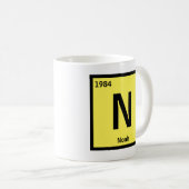 変更イニシャル名年期期間表M N O P コーヒーマグカップ (正面右)