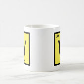 変更イニシャル名年期期間表U V W コーヒーマグカップ (中央)
