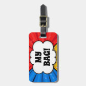 変更イニシャル追加詳細ポップ・アートのART Burst、私のバッグ! ラゲッジタグ (正面縦)