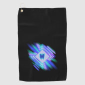 変更イニシャル、ソフトブルーアクアダイヤモンド ゴルフタオル (正面)