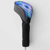 変更イニシャル、ソフトブルーアクアダイヤモンド ゴルフヘッドカバー (アングル)