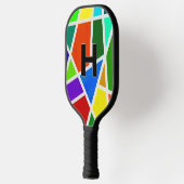 変更イニシャル、三角形の色 ピックルボールラケット (左)