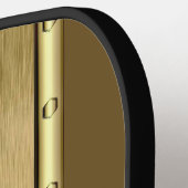 変更イニシャル、名前の追加、メタルブラウン ピックルボールラケット (左詳細)