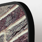 変更イニシャル、名前の追加、レンガ壁の組積造 ピックルボールラケット (左詳細)