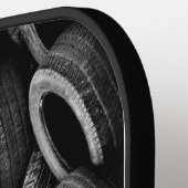 変更イニシャル、名前の追加、古い自動車タイヤ ピックルボールラケット (左詳細)