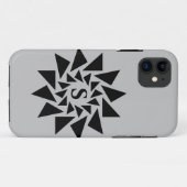 変更イニシャル、幾何三角形、白黒、 Case-Mate iPhoneケース (裏面(横))