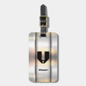 変更イニシャル、追加（削除）名、金属帯 ラゲッジタグ (正面縦)