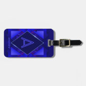 変更イニシャル、追加(削除)名、青ひし形 ラゲッジタグ (正面横)