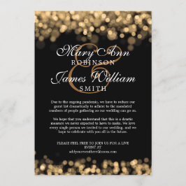 変更エレガントされ減らた結婚の金ゴールドライト 招待状