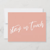 変更カジュアルは新しいアドレスのコーラルカード ノートカード (裏面)