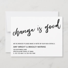 変更カジュアルは新しいアドレスの発表に適している ノートカード