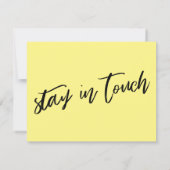 変更カジュアルは黄色の新しいアドレスカードに適している ノートカード (裏面)